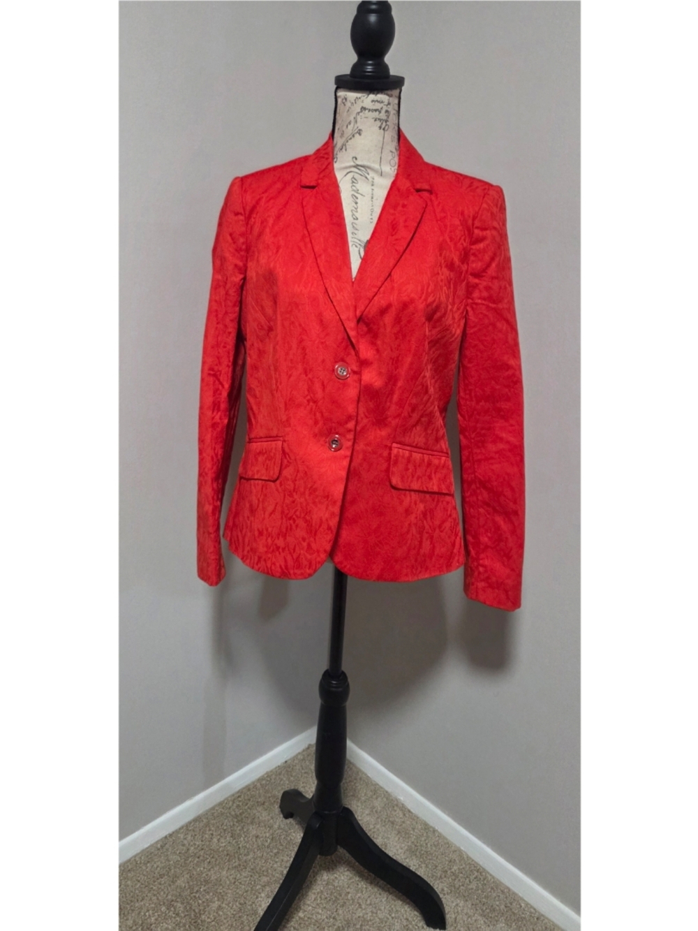 Women’s Orange Tailored Blazer - Classic Two-Button Jacket